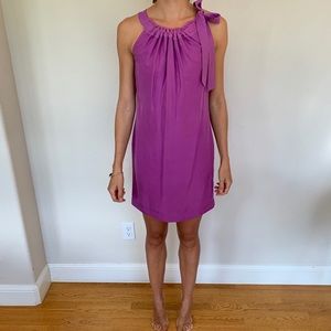 Mini dress with tie neck detail